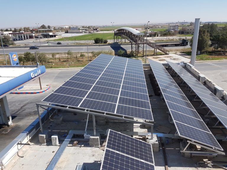 Solar plant on gas station shows how Jordan can achieve its renewable